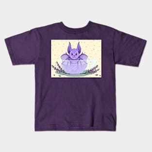 Lavander Tea Bat Kids T-Shirt